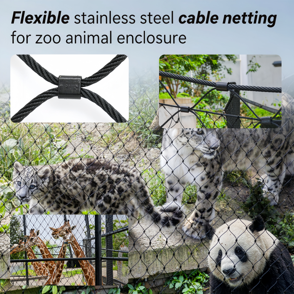 Latest company case about Flexible stainless steel cable netting for zoo animal enclosure