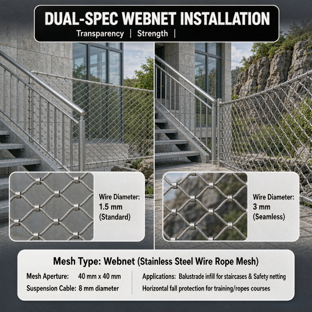 Latest company case about HUIHAO Webnet Safety Systems for Stairwells & Ropes Courses